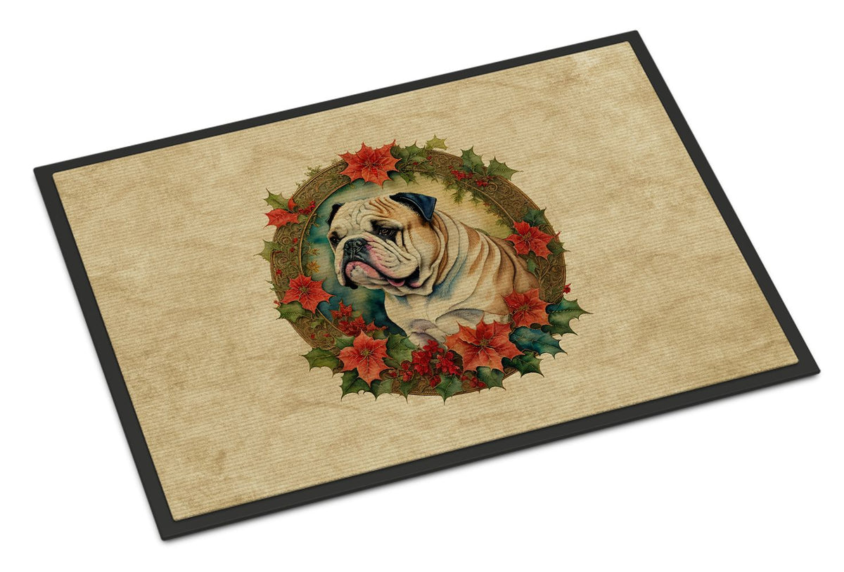 English Bulldog Christmas Entryway Doormat