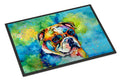 English Bulldog Hippie Dawg Entryway Doormat