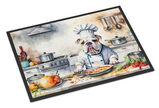 English Bulldog Chef Indoor-Outdoor Doormat