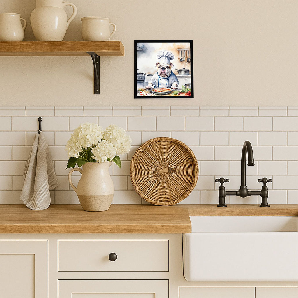 English Bulldog Chef Framed Wall Art