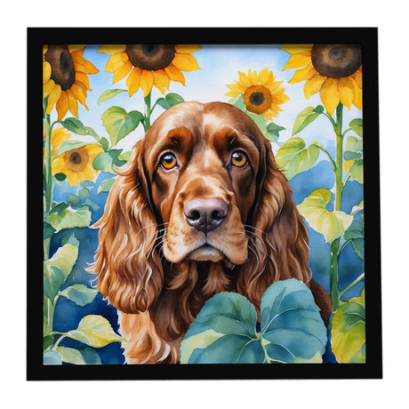 English Cocker Spaniel in Sunflowers Framed Wall Art