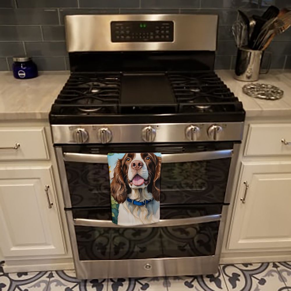 English Springer Spaniel Sunflower Kitchen Towel