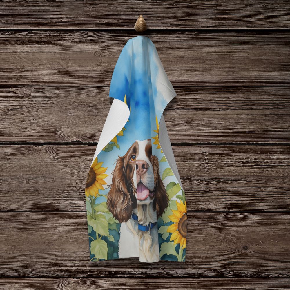 English Springer Spaniel Sunflower Kitchen Towel