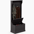 Entryway 3-In-1 Entryway Hall Tree with Storage Bench, Coat Rack with Four Hooks, and Shoe Storage