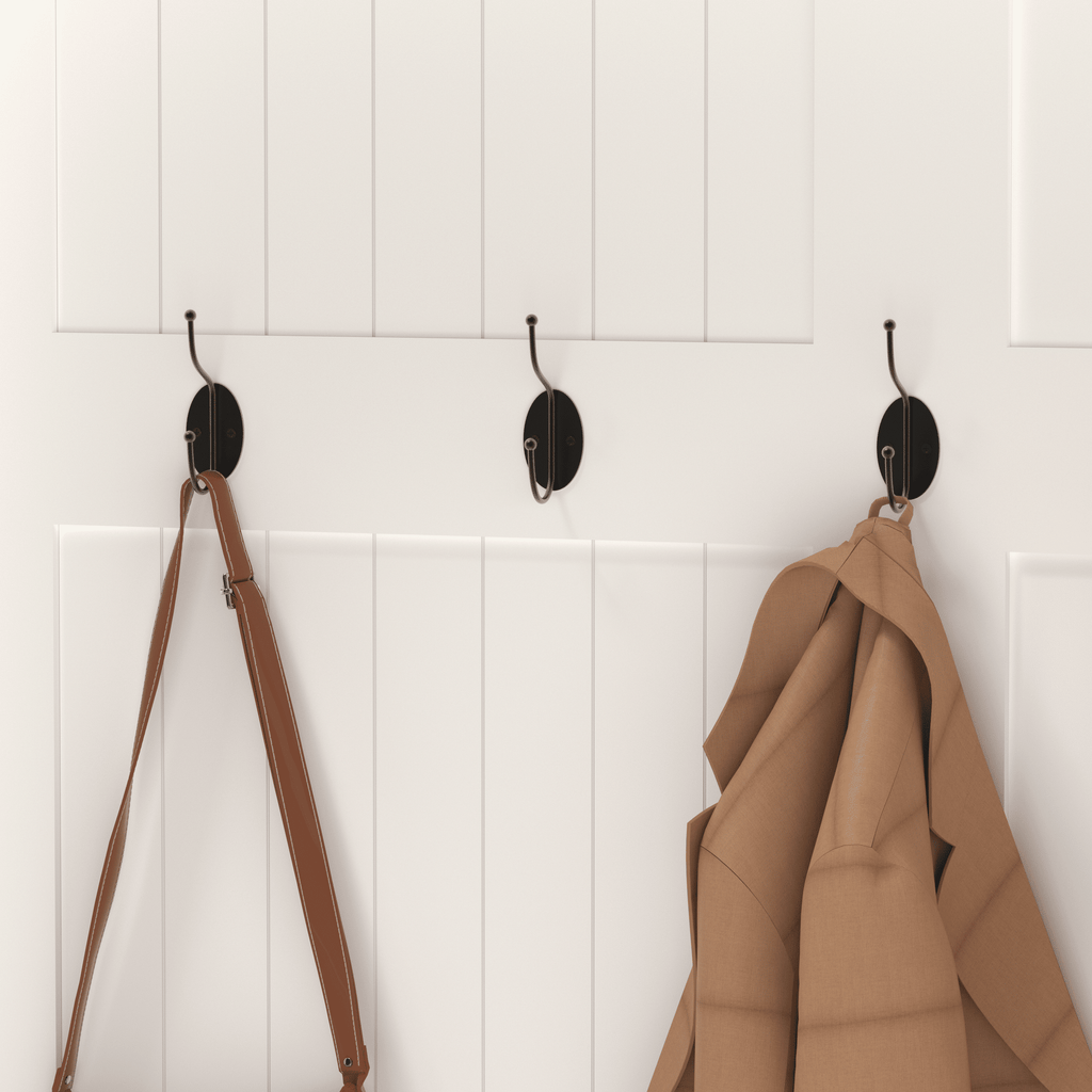 White Hall Tree with Bench, Hooks, and Hidden Storage