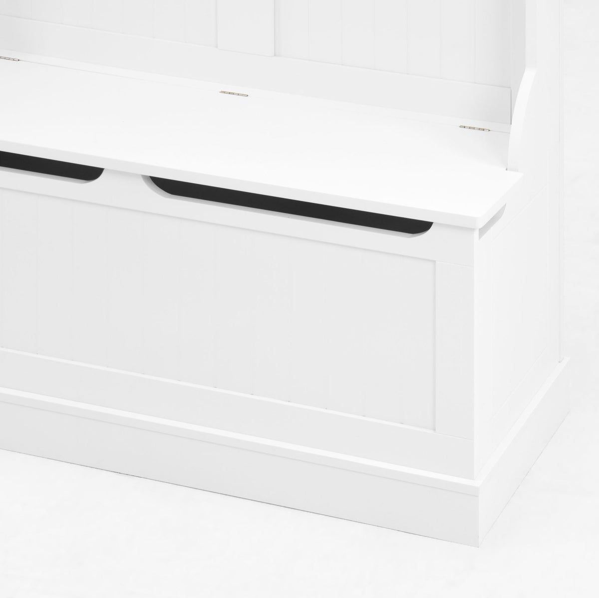 White Hall Tree with Bench, Hooks, and Hidden Storage