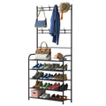 Freestanding Entryway Hall Tree with Shoe Shelves