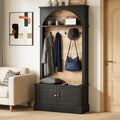 4-in-1 Entryway Coat Rack with Shoe Storage