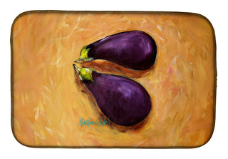 Eggplant Artwork Absorbent Dish Drying Mat
