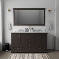 Espresso Double Bath Vanity 60- with Soft Close and Storage