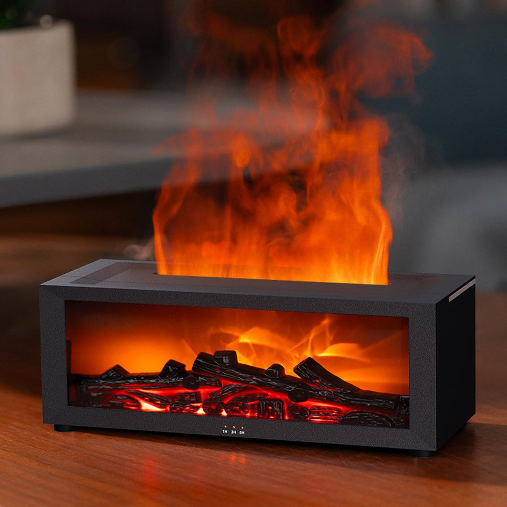 Black Fireplace-Flame Essential Oil Diffuser
