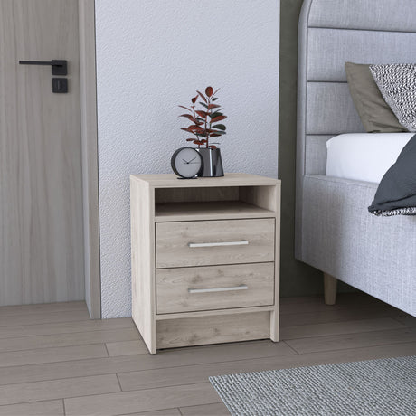 Keep Your Essentials Organized with This Stylish Two-Drawer Nightstand