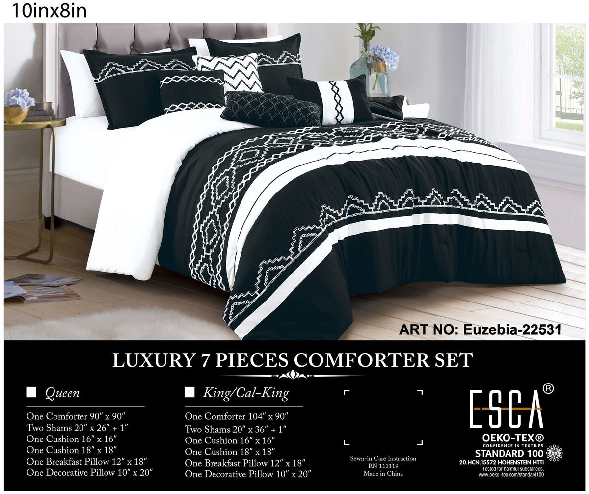 Euzebia 7-Piece Comforter Set – Complete Bedding Solution