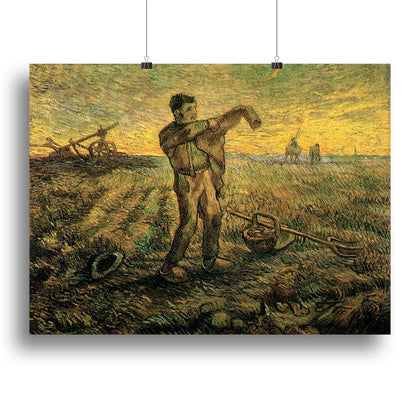 Van Gogh 'Evening The End of the Day' Canvas Print - Fine Art Decor