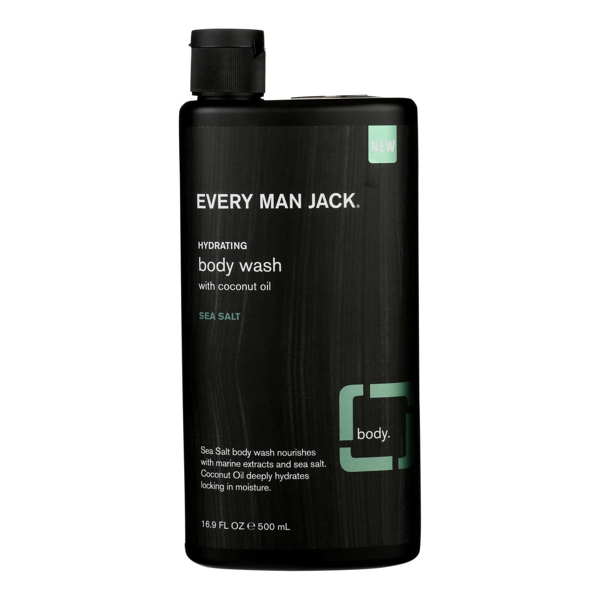 Every Man Jack Sea Salt Body Wash – Vegan, 16.9 fl