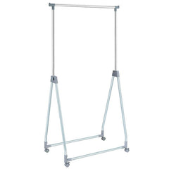 Extendable Foldable Clothing Rack with Rolling Wheels and Brakes