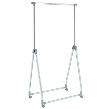 Extendable Foldable Clothing Rack with Rolling Wheels and Brakes