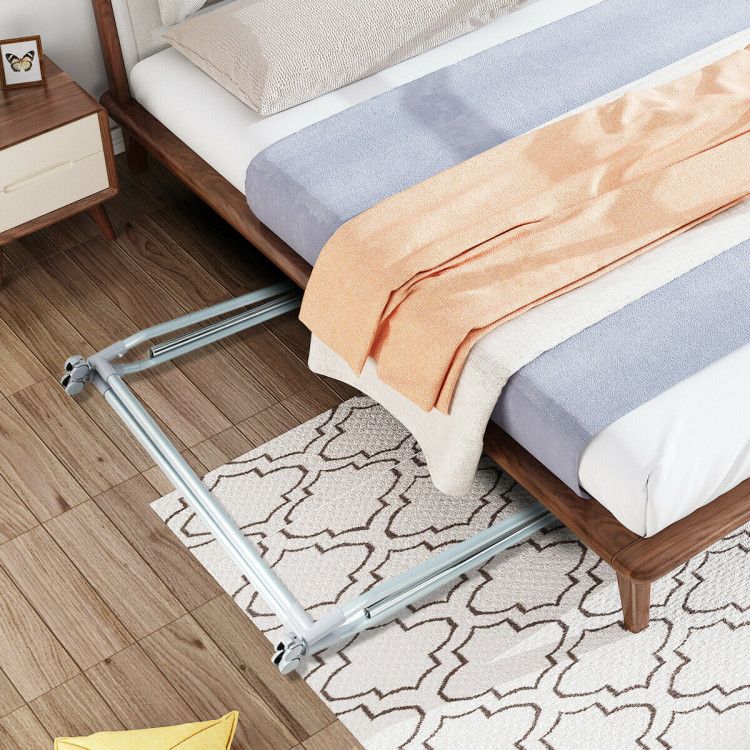Extendable Foldable Clothing Rack with Rolling Wheels and Brakes