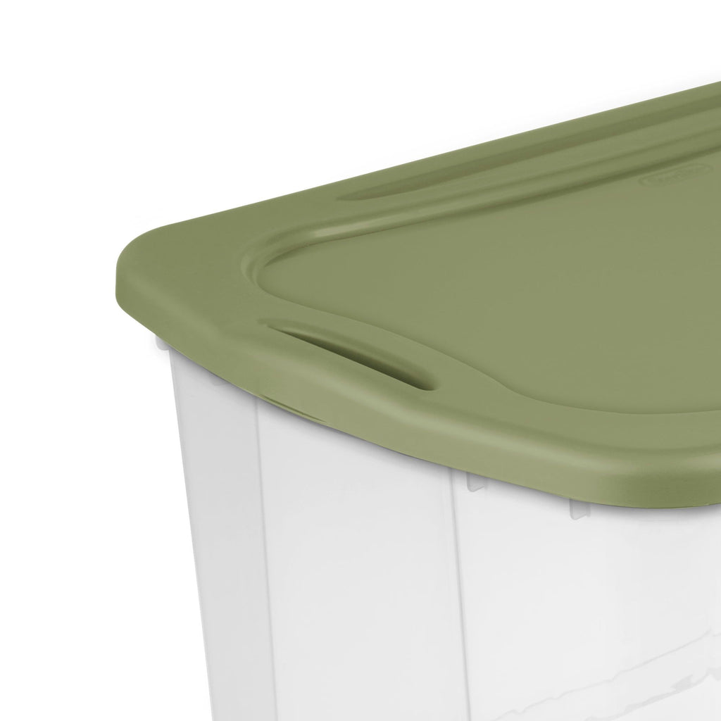 Extra Large Clear Storage Bins with Full-Grip Handles, 4 Pack