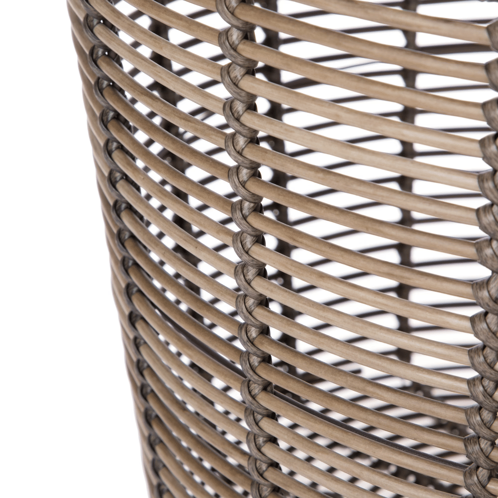 Round Decorative Basket for Throw Blankets and Pillows