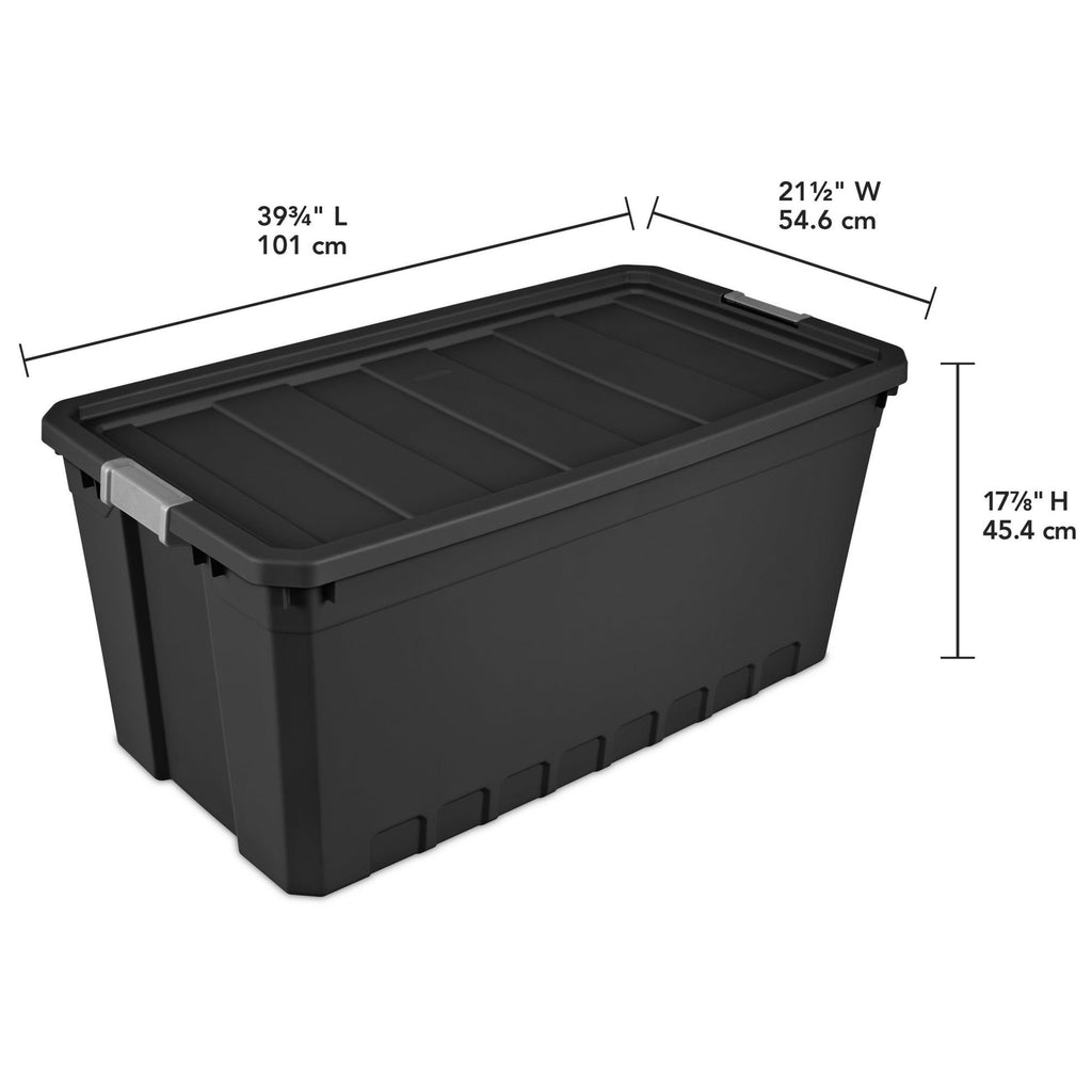Stackable Latching Storage Totes, 3-Piece Set