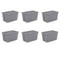 Stackable Storage Bins with Snap-On Lids for Bedding and Gear