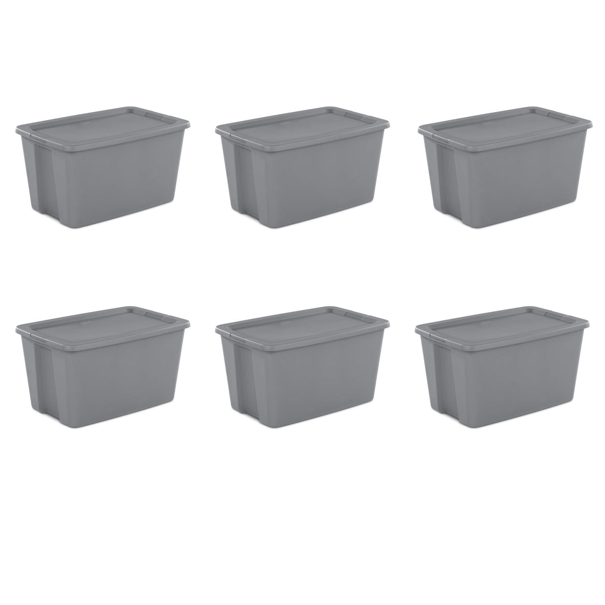 Stackable Storage Bins with Snap-On Lids for Bedding and Gear