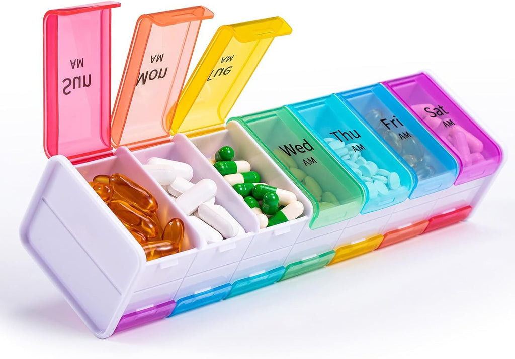 Extra Large Weekly Pill Organizer With AM and PM Compartments