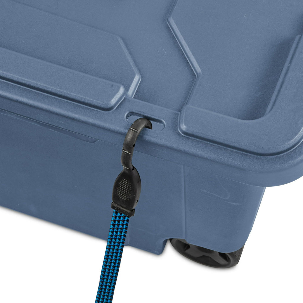 Wheeled Industrial Storage Totes with Latching Lids