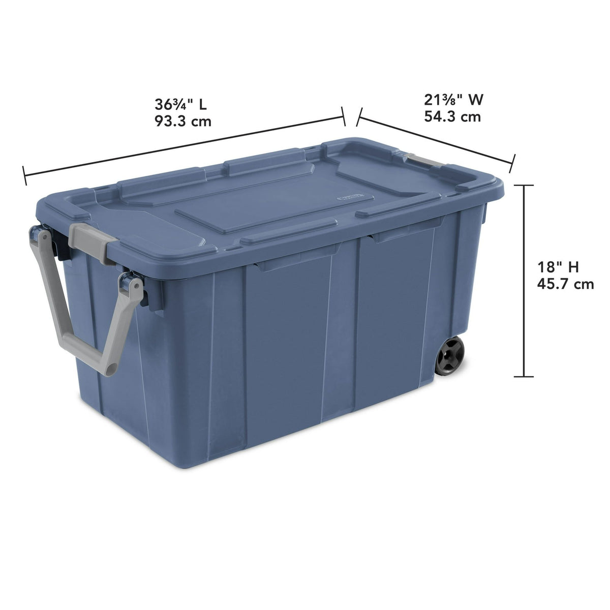Wheeled Industrial Storage Totes with Latching Lids