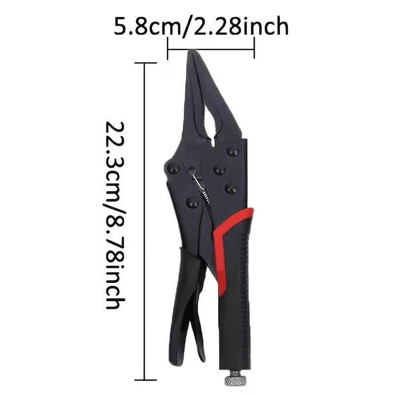Deep-Reach Straight-Nose Locking Clamp