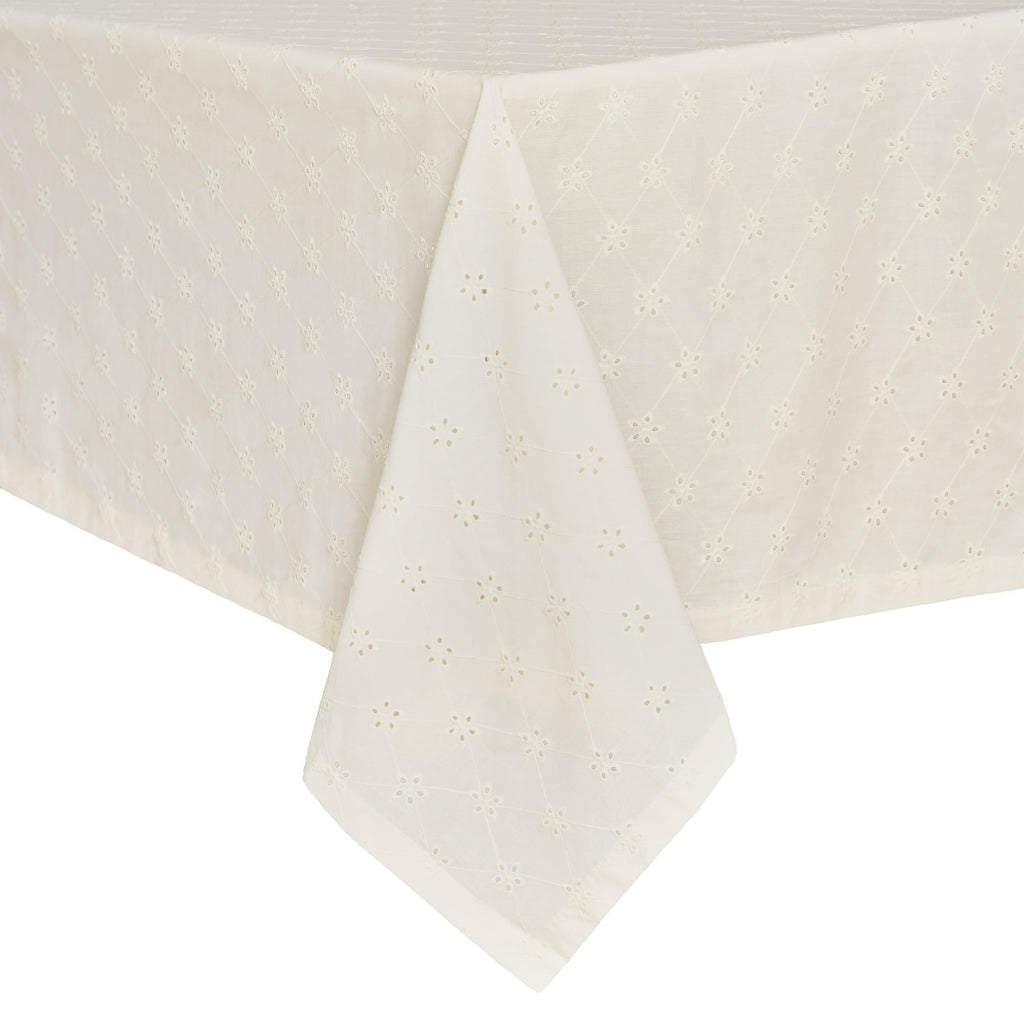Timeless Eyelet Tablecloth for Everyday Dining