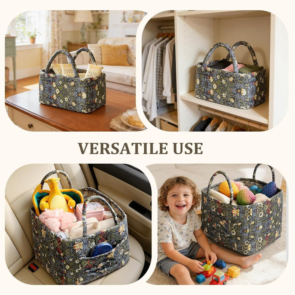 Portable Storage Baskets for Laundry, Nursery, and Bedroom Use