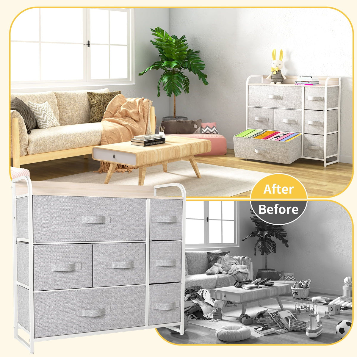 Modern Seven-Drawer Storage Dresser