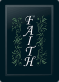Faith Floral Vertical Sage Embroidered Logo Panel