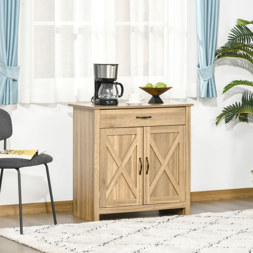 Farmhouse Buffet Cabinet with Barn Doors