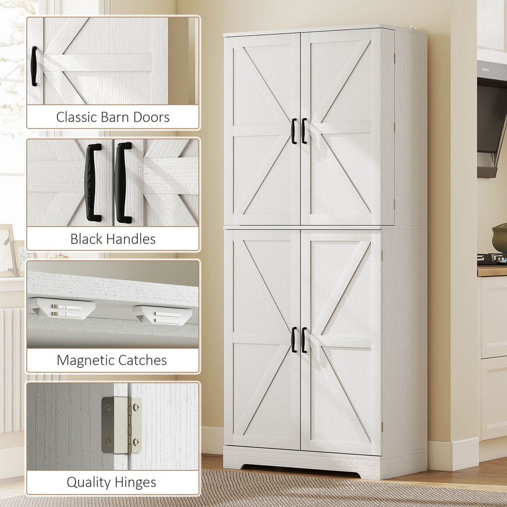 Farmhouse Pantry Cabinet with Adjustable Storage