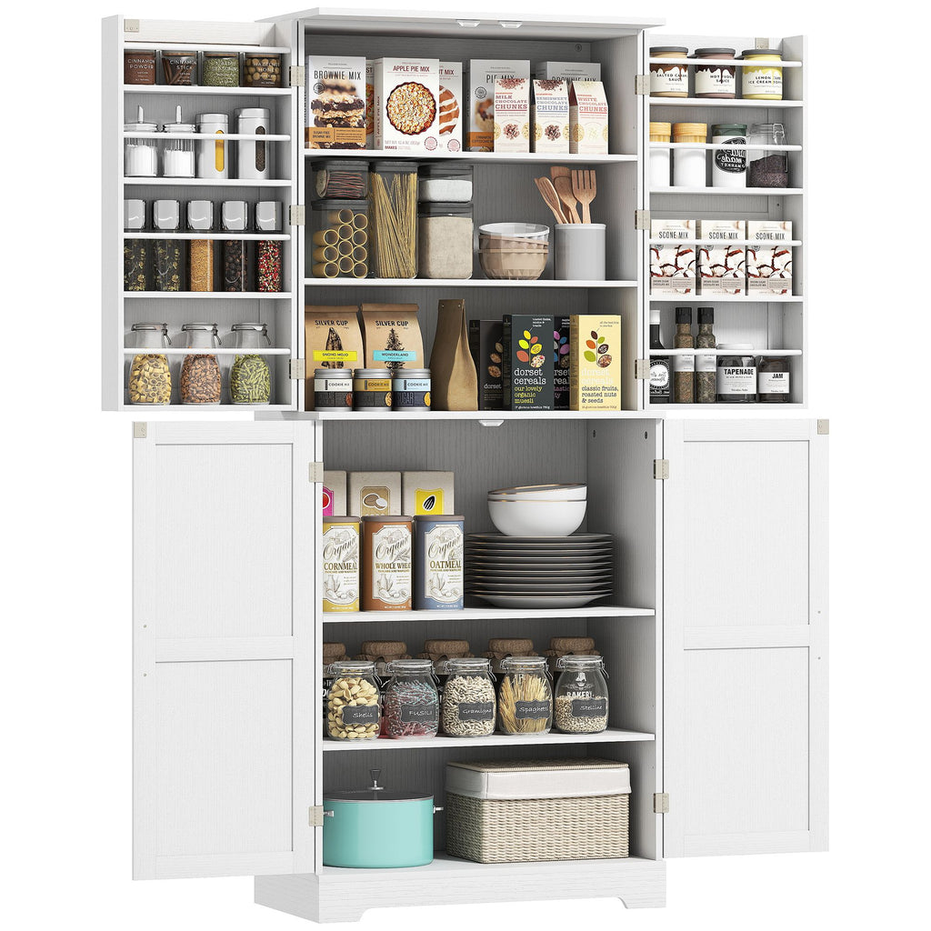Farmhouse Pantry Cabinet with Adjustable Storage