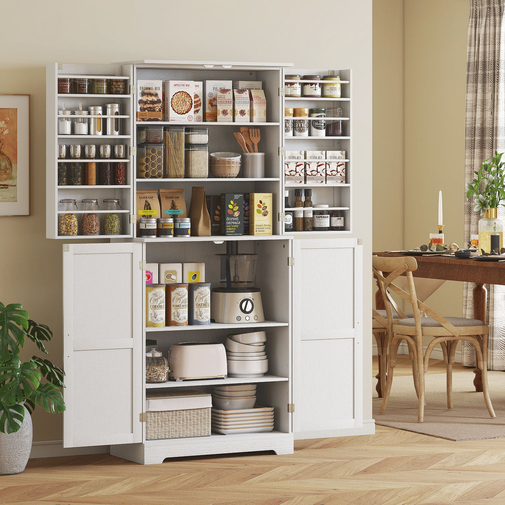 Farmhouse Pantry Cabinet with Adjustable Storage