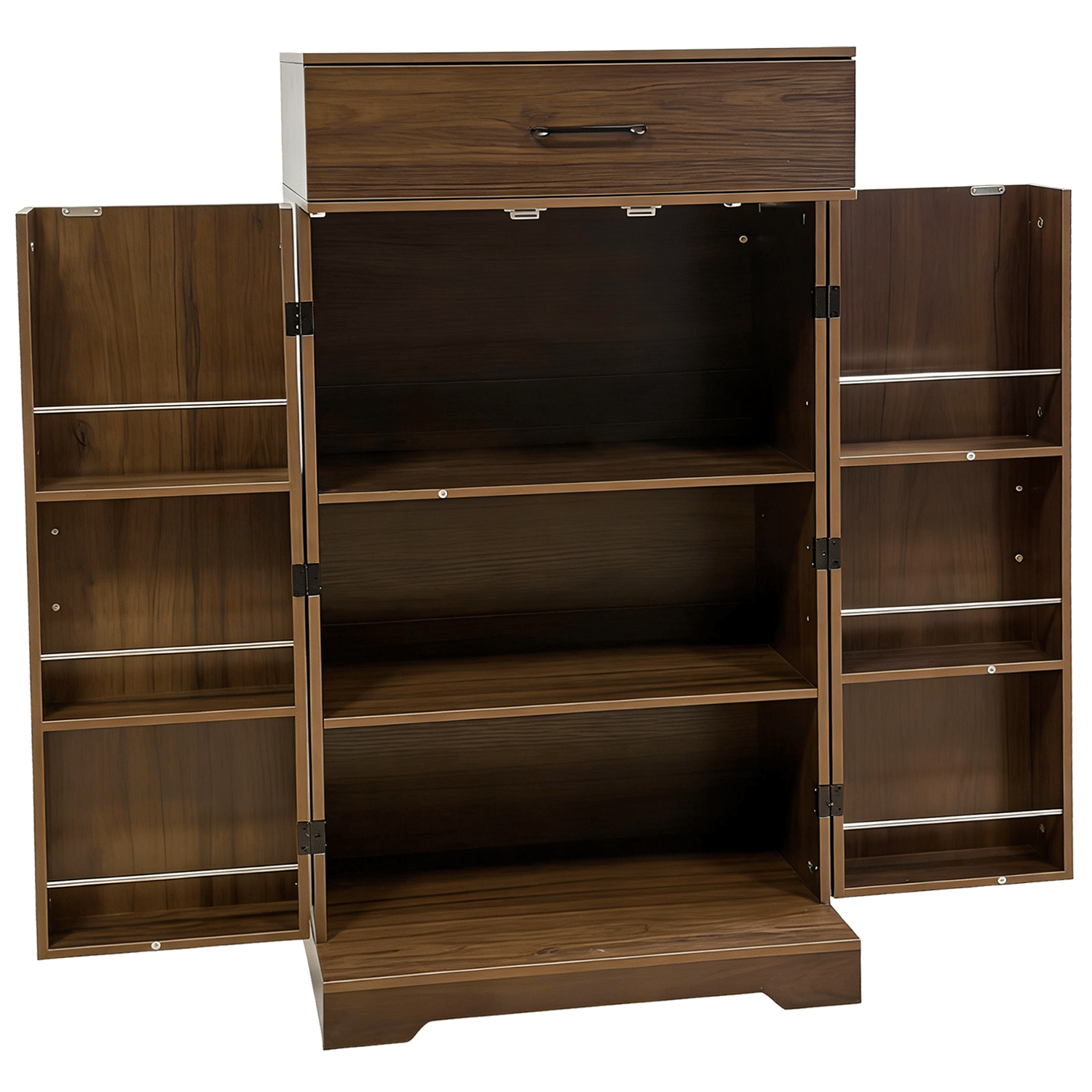 Farmhouse Pantry Cabinet with Adjustable Shelves and Barn Doors