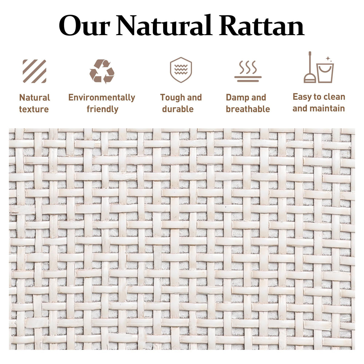Boho Rattan-Detail Nightstand with Layered Storage