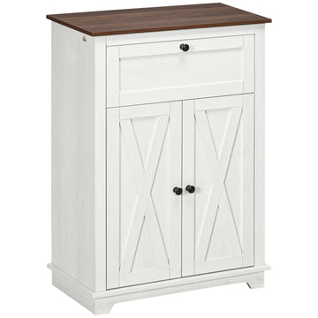 Farmhouse Sideboard Storage Cabinet, Doors and Drawer, for Kitchen, Living Room