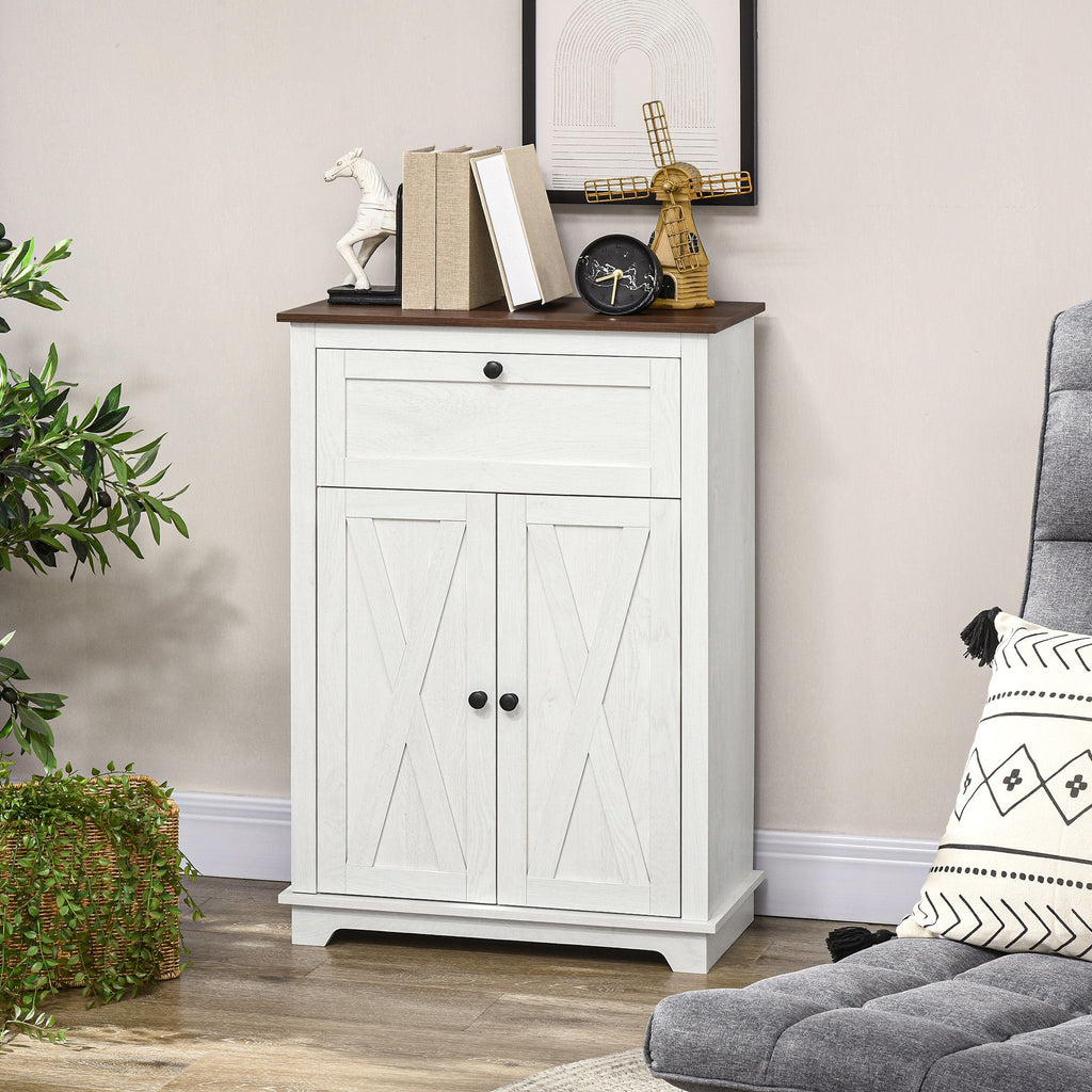 Farmhouse Sideboard Storage Cabinet, Doors and Drawer, for Kitchen, Living Room