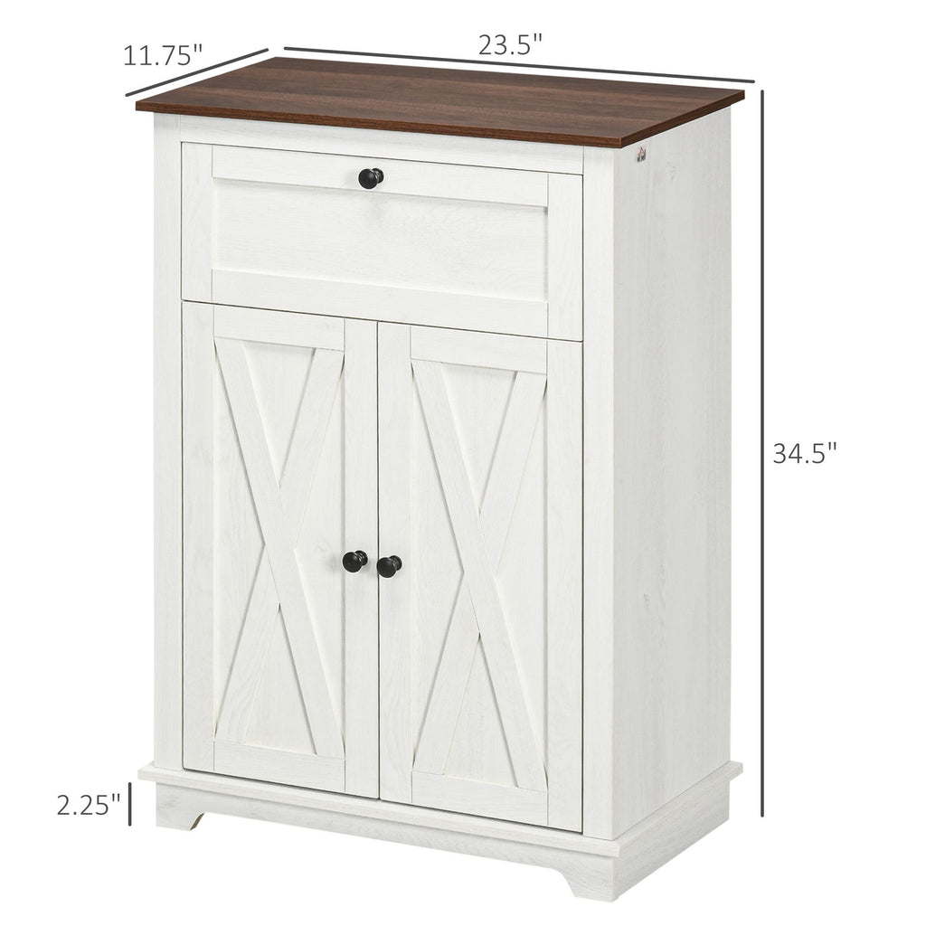Farmhouse Sideboard Storage Cabinet, Doors and Drawer, for Kitchen, Living Room
