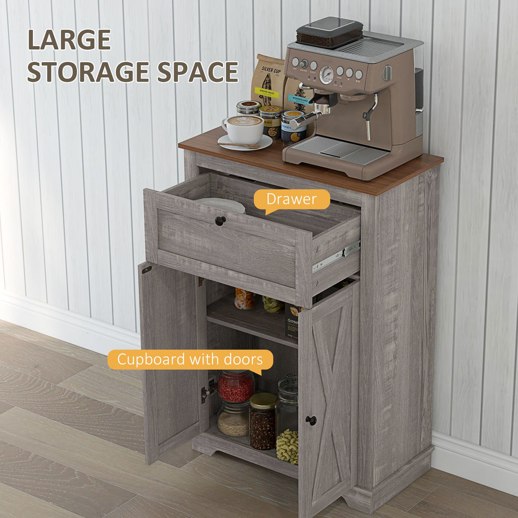 Farmhouse Sideboard Storage Cabinet with Doors and Drawer