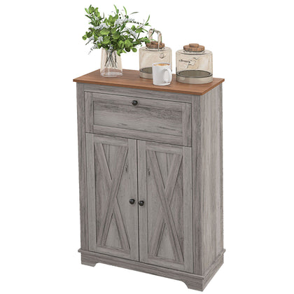 Farmhouse Sideboard Storage Cabinet with Doors and Drawer