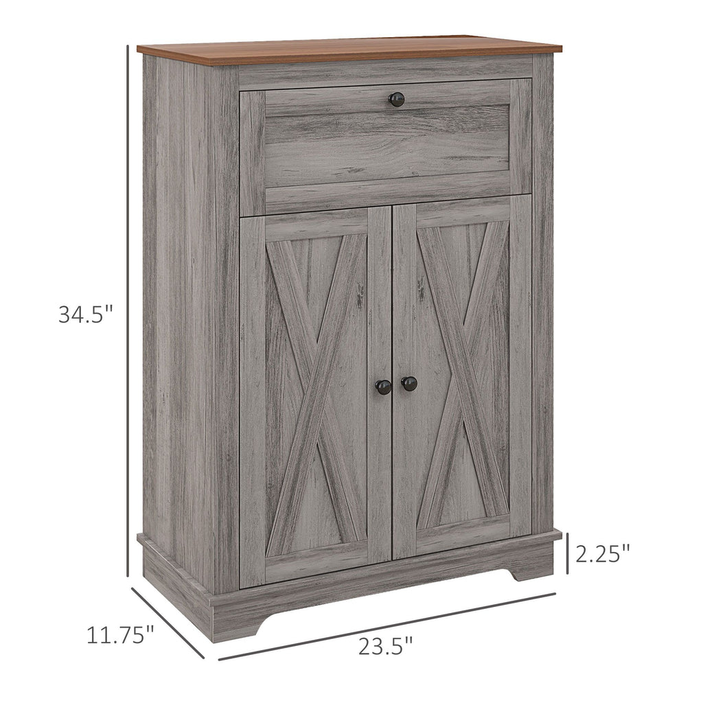 Farmhouse Sideboard Storage Cabinet with Doors and Drawer