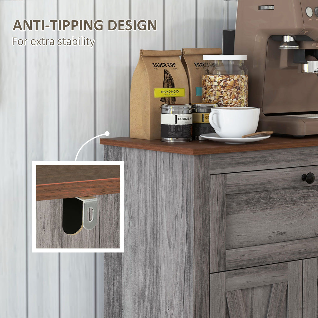 Farmhouse Sideboard Storage Cabinet with Doors and Drawer