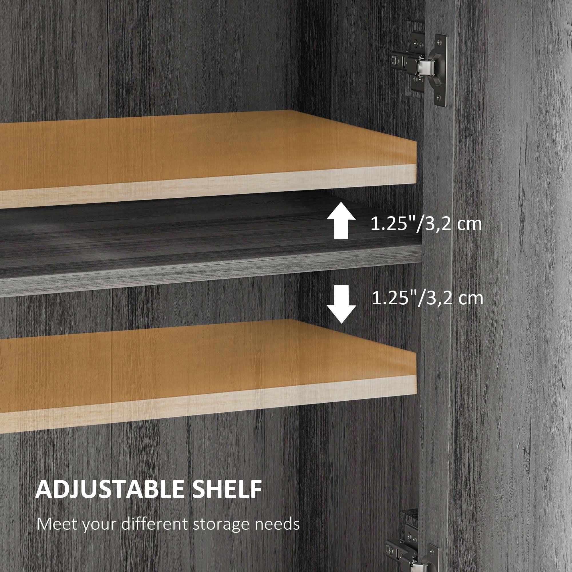 Farmhouse Sideboard Storage Cabinet with Doors and Drawer