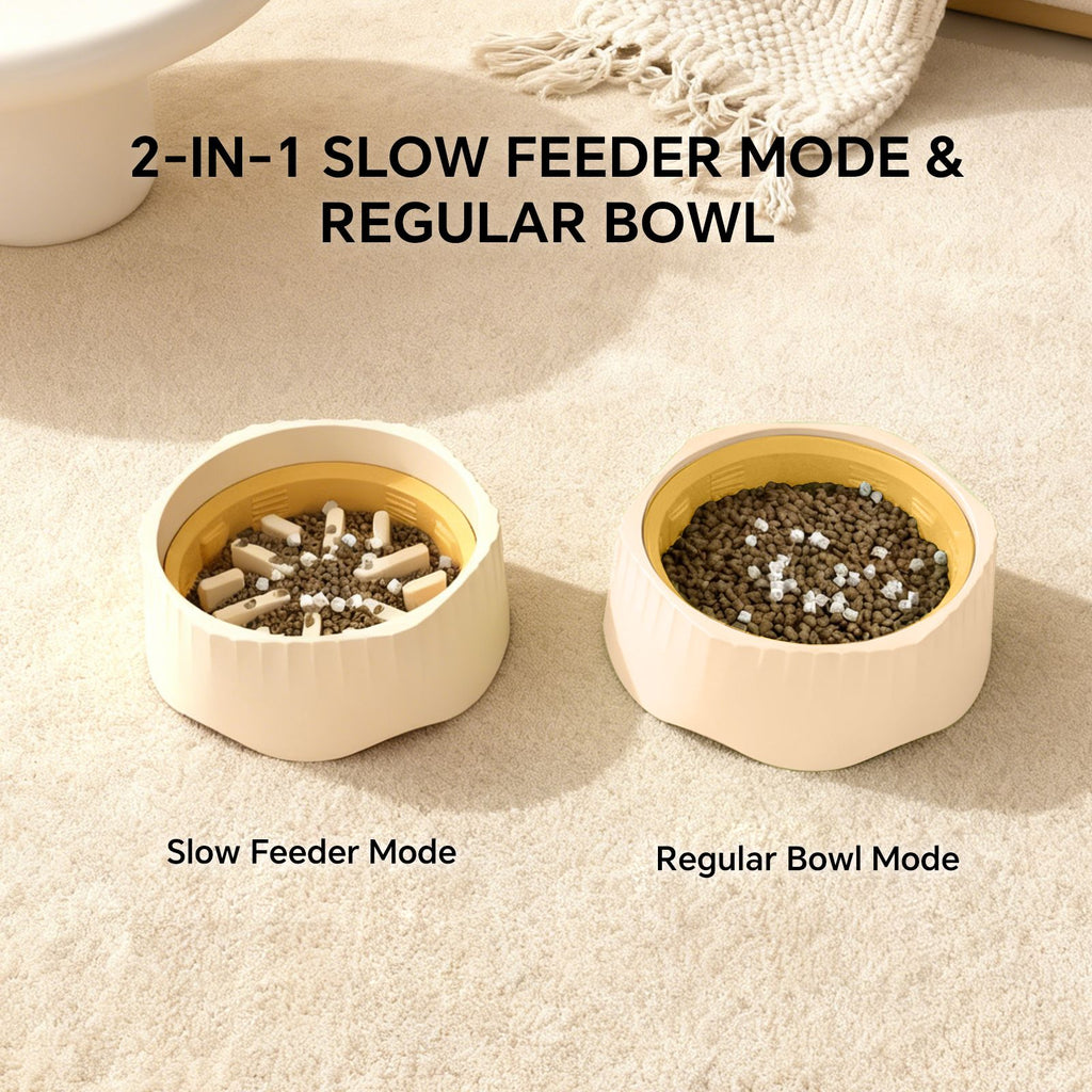 Dual Food and Water Bowl Set with Nonslip Base